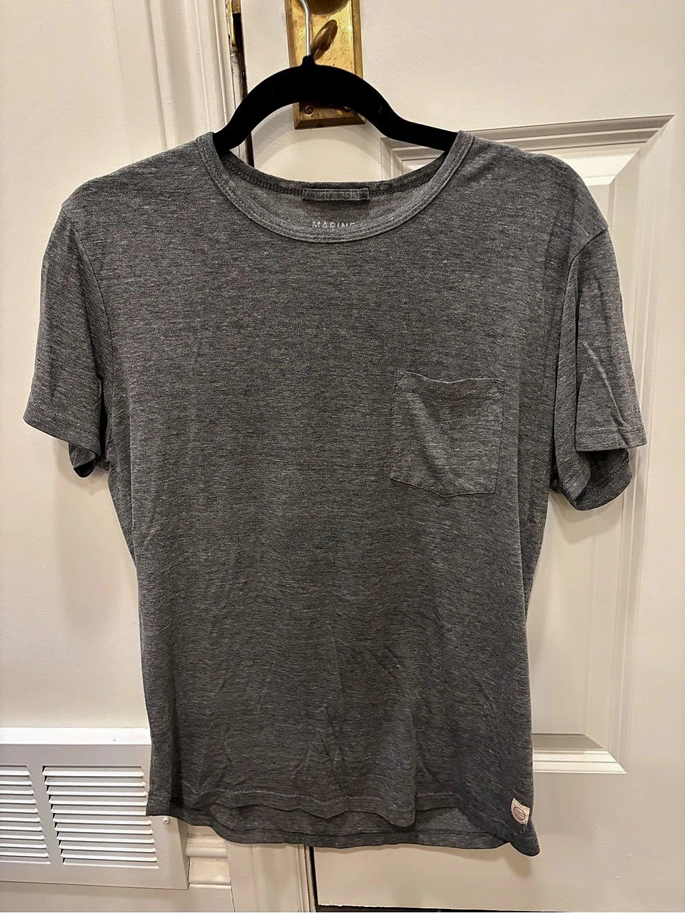Marine Layer Signature Pocket Tee Men's Gray T-Shirt